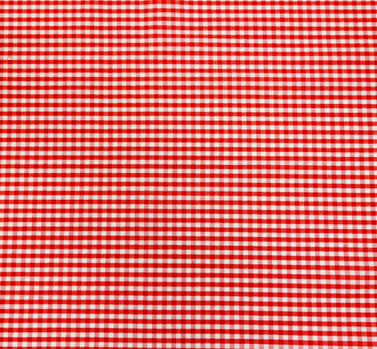 Red Gingham Zipper Pouch | Handmade Coin Purse