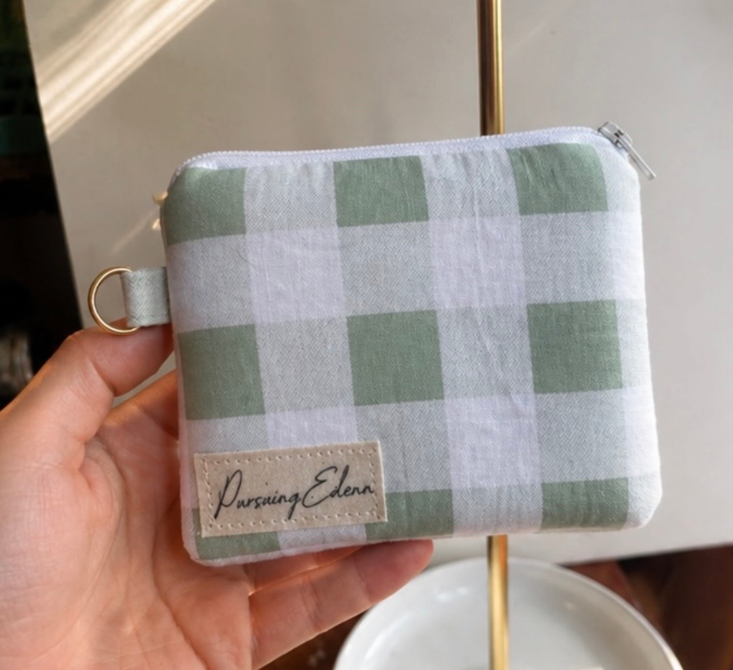 Mini Zipper Pouch or Button Wallet | Handmade Coin Purse |
 Card Holder
